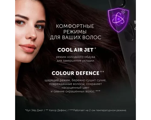 Фен Polaris PHD 2044Ti Quattro Ionic Черный