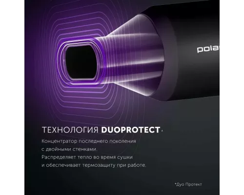 Фен Polaris PHD 2044Ti Quattro Ionic Черный