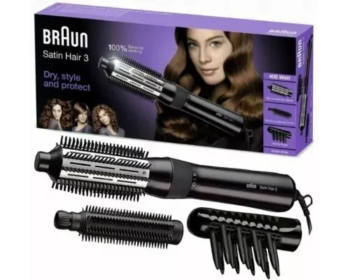 Фен-щетка Braun AS330 серебристый