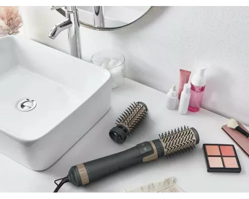 Фен-щетка Rowenta CF9528F0 черный/коричневый