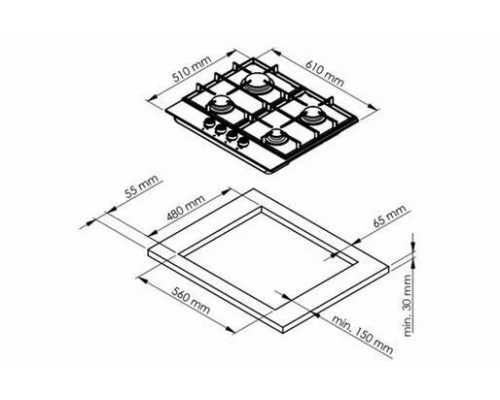 Варочная поверхность Jacky's JH GB631W Варочная поверхность Jacky's JH GB631W