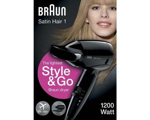 Фен Braun BRHD130E черный