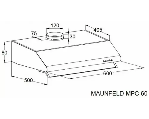Кухонная вытяжка Maunfeld MPC 60 нержавеющая сталь