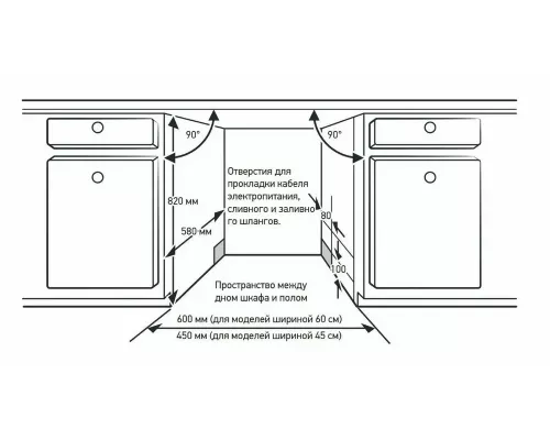 Посудомоечная машина Meferi MDW4562WH FS LIGHT