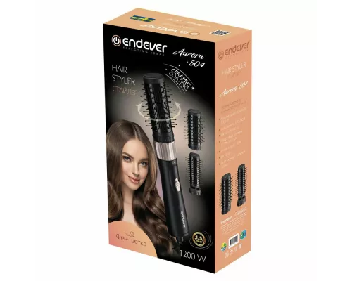 Стайлер Endever Aurora-504 черный/розовое золото