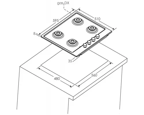 Варочная поверхность CANDY CHG6BF4WPBB