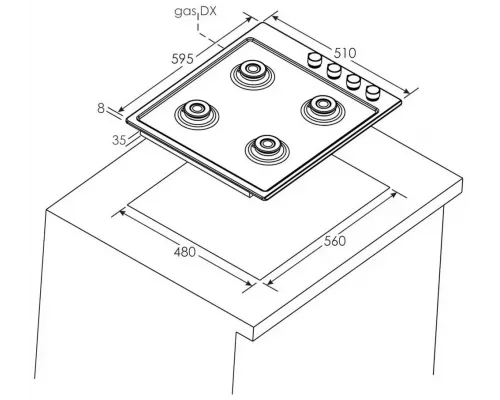 Варочная поверхность CANDY CHW6WLW белый