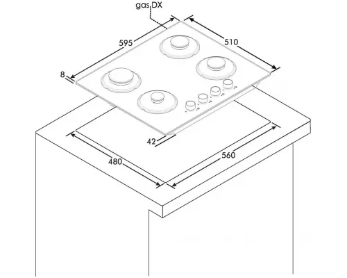 Варочная поверхность CANDY CVG6BF4WEB