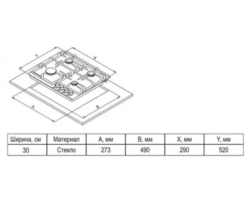 Варочная поверхность EVELUX HEG 300 BG