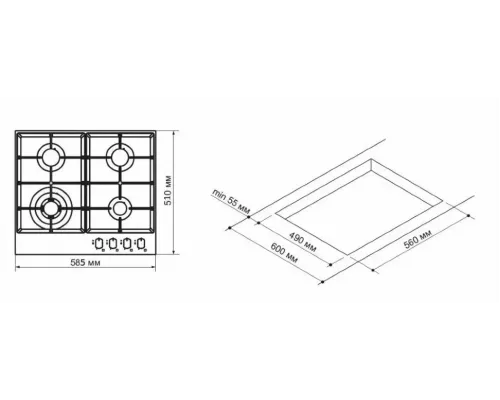 Варочная поверхность Korting HG 665 CTGX