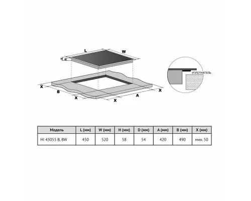 Варочная поверхность KORTING HI 43053 BW