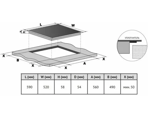 Варочная поверхность KORTING HI 64540 B