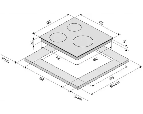 Варочная поверхность Krona CORTO 45 BL
