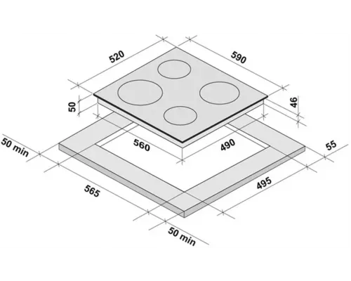 Варочная поверхность Krona CORTO 60 BL