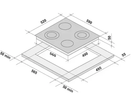 Варочная поверхность KRONA LEGGIERO 60 BL