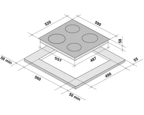 Варочная поверхность Krona REMO 60 BL