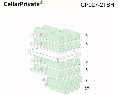 Винный шкаф Cellar Private CP027-2TBH