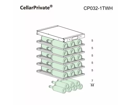 Винный шкаф Cellar Private CP032-1TWH