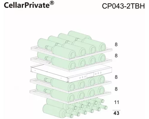 Винный шкаф Cellar Private CP043-2TBH