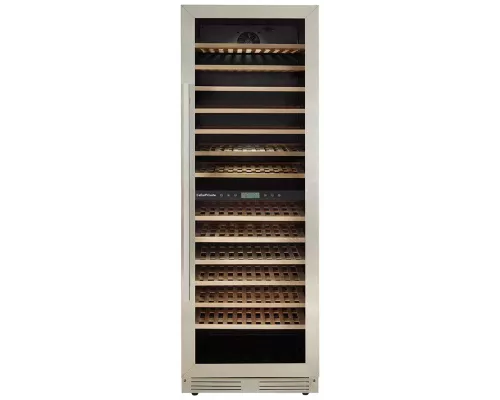 Винный шкаф Cellar Private CP165-2T черный, серебристая дверь