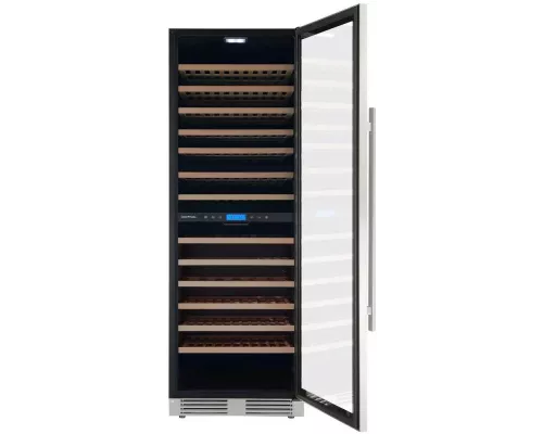 Винный шкаф Cellar Private CP165-2T черный, серебристая дверь