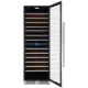 Винный шкаф Cellar Private CP165-2T черный, серебристая дверь