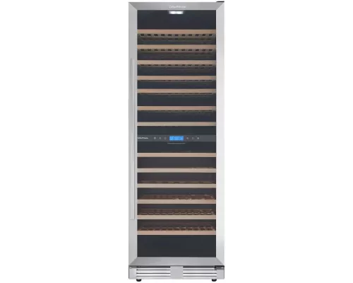 Винный шкаф Cellar Private CP165-2T черный, серебристая дверь