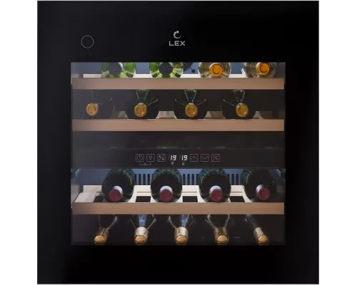 Винный шкаф LEX LWD6036BL dual zone PP