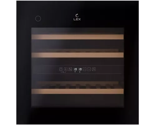 Винный шкаф LEX LWD6036BL dual zone PP
