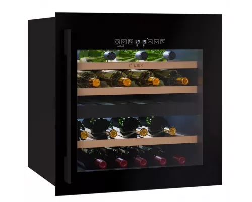 Винный шкаф LEX LWD6036BL dual zone S