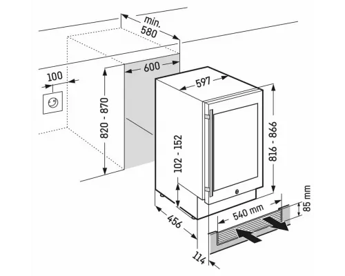 Винный шкаф Liebherr UWKes 1752-26 001 нерж. сталь