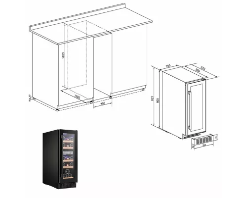 Винный шкаф Temptech PRESX30DB