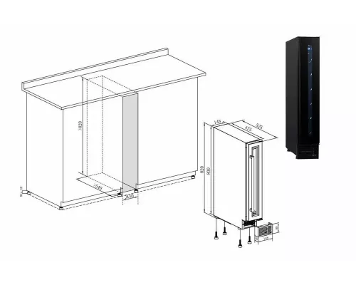 Винный шкаф Temptech SOMX15SRB