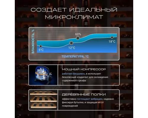 Винный шкаф TESLER CWC-283