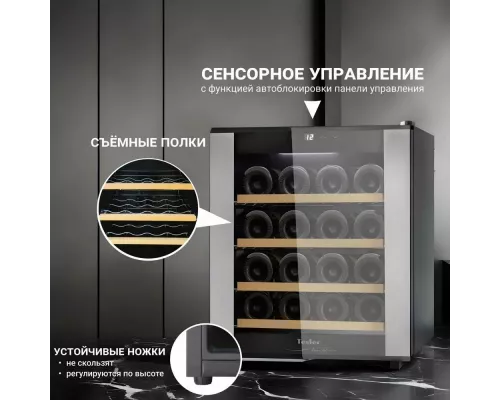 Винный шкаф TESLER WCV-160 SILVER