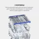 Встраиваемая посудомоечная машина DeLonghi DDW06F Granate platinum