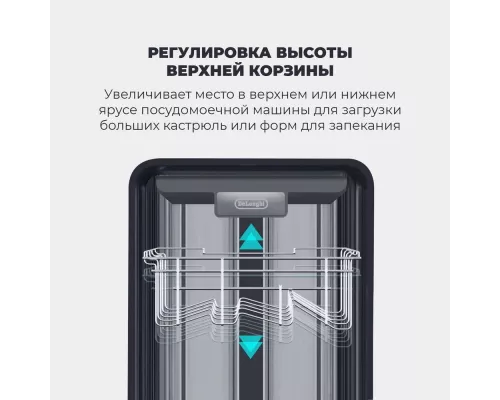 Встраиваемая посудомоечная машина DeLonghi DDW08F Aquamarine eco