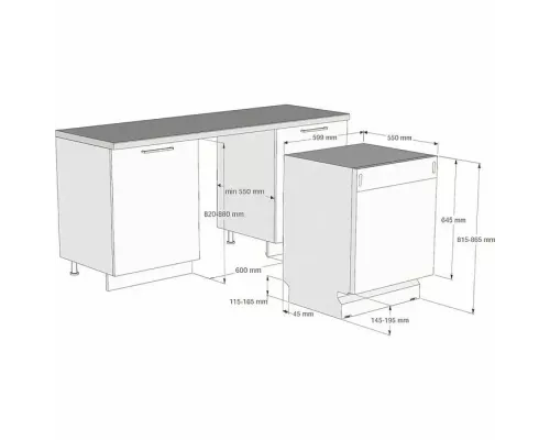 Встраиваемая посудомоечная машина Evelux BD 6003
