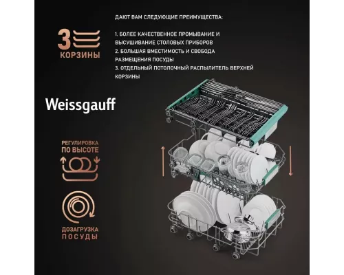 Встраиваемая посудомоечная машина Weissgauff BDW 4124