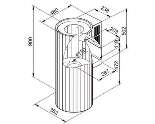 Вытяжка Maunfeld Adelaide 39 Wall розовое золото