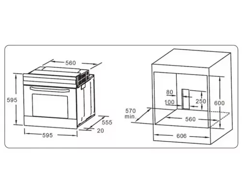 Духовой шкаф EVELUX EO 650 PB