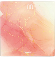 Весы напольные Hyundai H-BS03951 розовый/белый