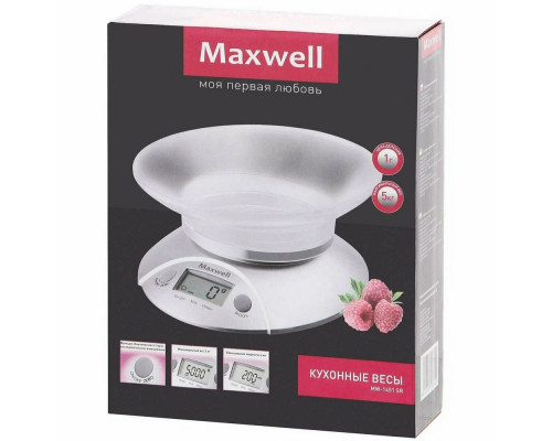 Кухонные весы Maxwell MW-1451-SR серебристый Кухонные весы Maxwell MW-1451-SR серебристый