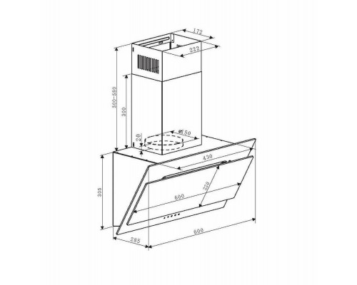 Вытяжка Weissgauff Phact 60 BL Sensor Вытяжка Weissgauff Phact 60 BL Sensor