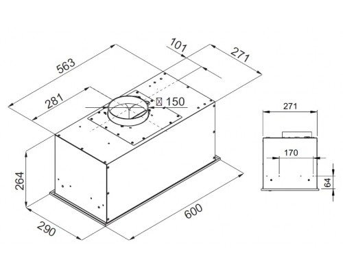 Встраиваемая вытяжка Kuppersberg IBOX 60 W Встраиваемая вытяжка Kuppersberg IBOX 60 W