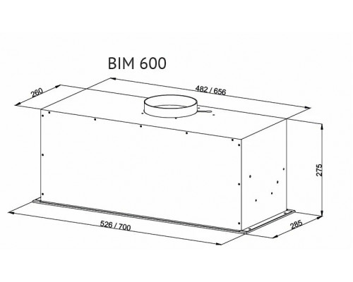 Встраиваемая вытяжка Kuppersberg BIM 600 Black Встраиваемая вытяжка Kuppersberg BIM 600 Black