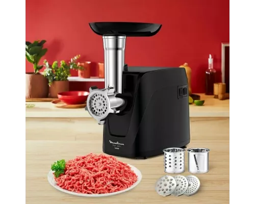 Мясорубка Moulinex ME112832 черный/серебристый