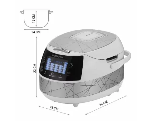 Мультиварка Polaris PMC 5017 серебристый