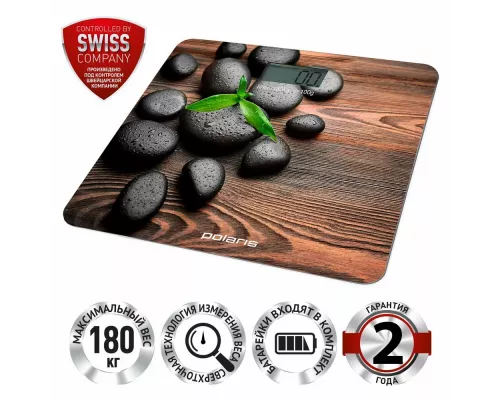 Весы напольные Polaris PWS 1885DG Stones рисунок