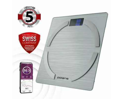 Весы напольные Polaris PWS 1886 IQ Home серебристый
